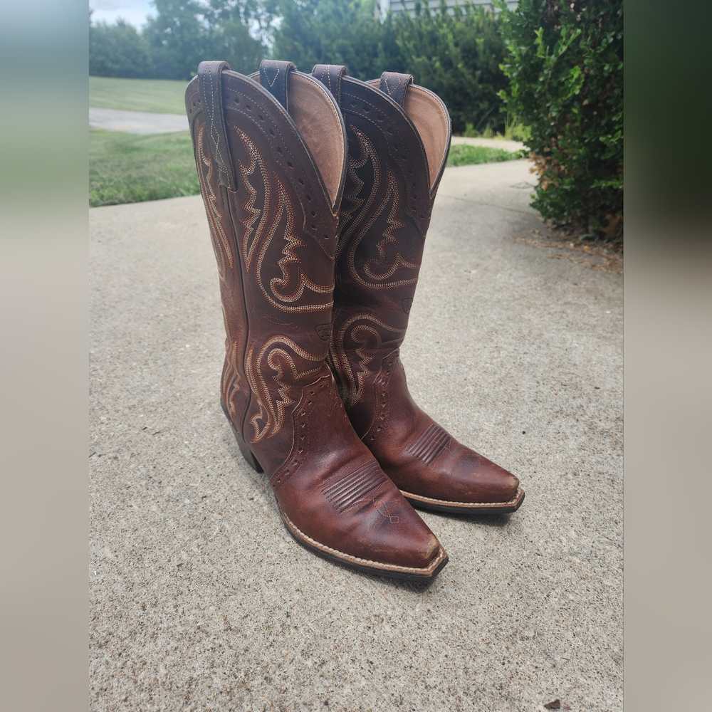 Heritage Western X Toe Western Boot Size 7.5 Ariat